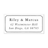 手書きフレームとカップルの名前差出人住所 セルフインキングスタンプ (デザイン)