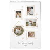 手書きフレームフォトコラージカレンダー カレンダー (カバー)