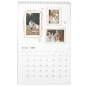 手書きフレームフォトコラージカレンダー カレンダー (1月 2026)