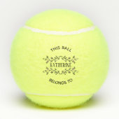 手書きフローラのドール名 テニスボール (裏面)
