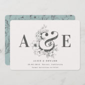 手書きフローラの保存日 セーブザデート (正面/裏面)