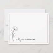 手書きフローラパーソナライズされたノートカード ノートカード (正面)