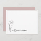 手書きフローラパーソナライズされたノートカード ノートカード (正面/裏面)