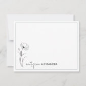 手書きフローラパーソナライズされたノートカード ノートカード (正面)