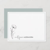 手書きフローラパーソナライズされたノートカード ノートカード (正面/裏面)