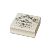 手書きフローラファミリ名と差出人住所 ラバースタンプ (スタンプ)