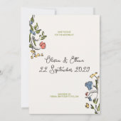 手書きフローラボー結婚ズ セーブザデート (裏面)