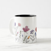 手書きフローラマグ ツートーンマグカップ (正面左)