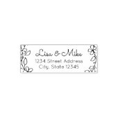 手書きフローラ名結婚の差出人住所 セルフインキングスタンプ (デザイン)