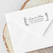 手書きフローラ名結婚の差出人住所 セルフインキングスタンプ