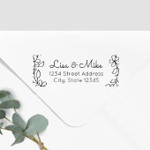 手書きフローラ名結婚の差出人住所 セルフインキングスタンプ