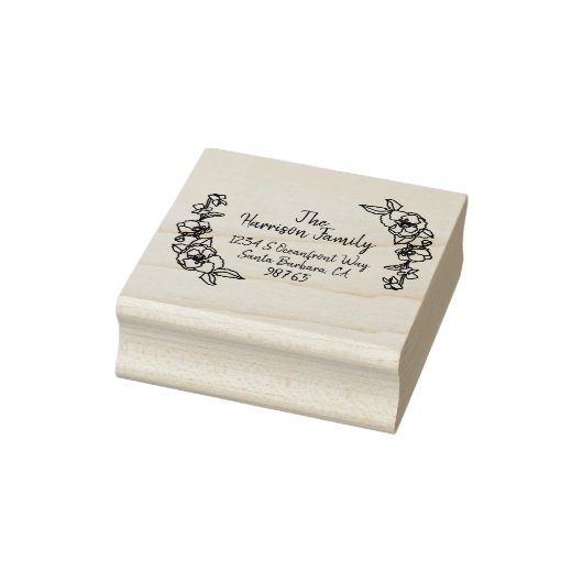 手書きフローラ手書き文字の名前と住所 ラバースタンプ (スタンプ)