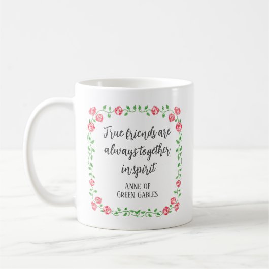 手書きフローラ文芸友好引用文 コーヒーマグカップ (左)