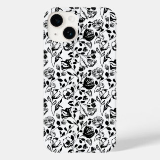 手書きフローラ白黒ケース Case-Mate iPhone 14ケース