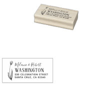 手書きフローラ結婚の差出人住所 ラバースタンプ (押印)