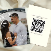 手書きフローラ結婚のQRコード写真 セーブザデート