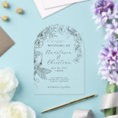 手書きフローラ結婚ズ アクリル招待状 (インサイチュ (ウェディング))