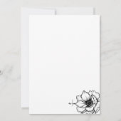 手書きフローラ結婚式の日付を保存 セーブザデート (裏面)