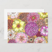 手書きフローラ郵便用グリーティングカード ポストカード (正面/裏面)