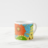 手書きフローラ：シームレカラフルス エスプレッソカップ (正面右)