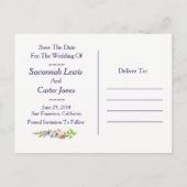 手書きフローラ「日付の保存」はがき 案内ポストカード (裏面)