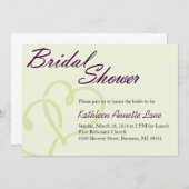 手書きブライダルシャワー招待 招待状 (正面/裏面)