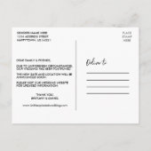 手書きブラシスクリプト日付の写真の変更 ポストカード (裏面)