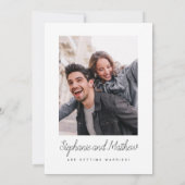 手書きブラックの写真を使ったSave the Date招待状 招待状 (裏面)