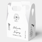 手書きブラックイラストドードル結婚ズ フェイバーボックス (オープン)