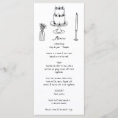 手書きブラックイラストドードル結婚ズ メニュー (正面)