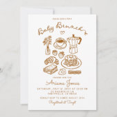 手書きブランチ 招待状 (正面)