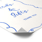 手書きブルーフレームカード&ギフト ポスター (角)