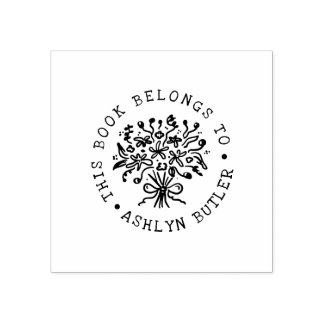 手書きブーケ本プレートスタンプ ラバースタンプ