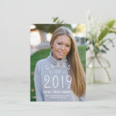 手書きプリント卒業写真の発表 案内状 (スタンド正面)