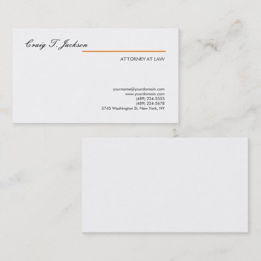 手書きプロフェッショナル弁護士弁護士モダン 名刺 (正面/裏面)