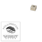 手書きヘッジホッグファミリー名差出人住所 ラバースタンプ (押印)