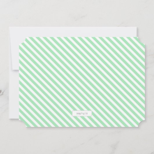 手書きベビー誕生写真アナウンスメントカード 案内状 (裏面)