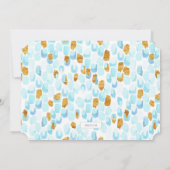 手書きベビー誕生写真アナウンスメントカード 案内状 (裏面)