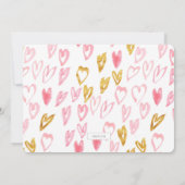 手書きベビー誕生写真アナウンスメントカード 案内状 (裏面)