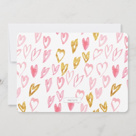 手書きベビー誕生写真アナウンスメントカード 案内状 (裏面)