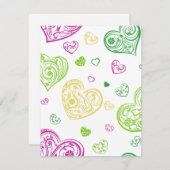 「手書きペイズリーハート」 シーズンカード (正面/裏面)