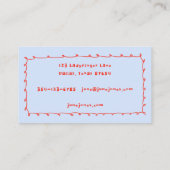 手書きペンシル・ループズドードルハンドメイドお洒落 名刺 (裏面)