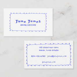 手書きペンシル・ループズドードルハンドメイドお洒落 名刺