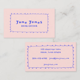 手書きペンシル・ループズドードルハンドメイドお洒落 名刺