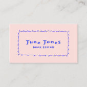 手書きペンシル・ループズドードルハンドメイドお洒落 名刺 (正面)