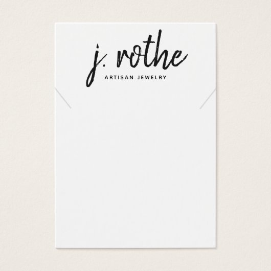 手書きホワイトネックレスジュエリーディスプレイ (正面)