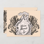 手書きホーム華美の移動告知 招待状 (正面/裏面)