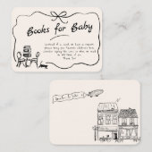 手書きボンジュールフランスのベビー本 エンクロージャーカード (正面/裏面)