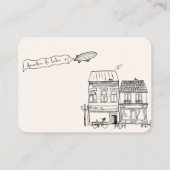 手書きボンジュールフランスのベビー本 エンクロージャーカード (裏面)