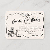 手書きボンジュールフランスのベビー本 エンクロージャーカード (正面)